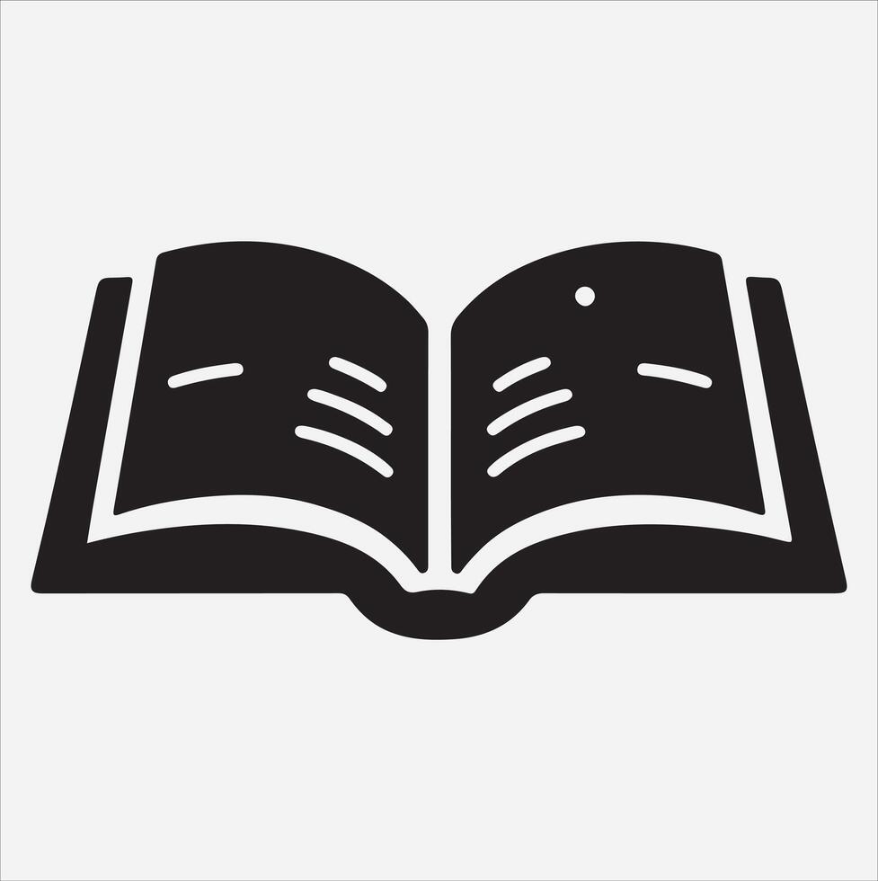 Book Icon silhouette illustration vector