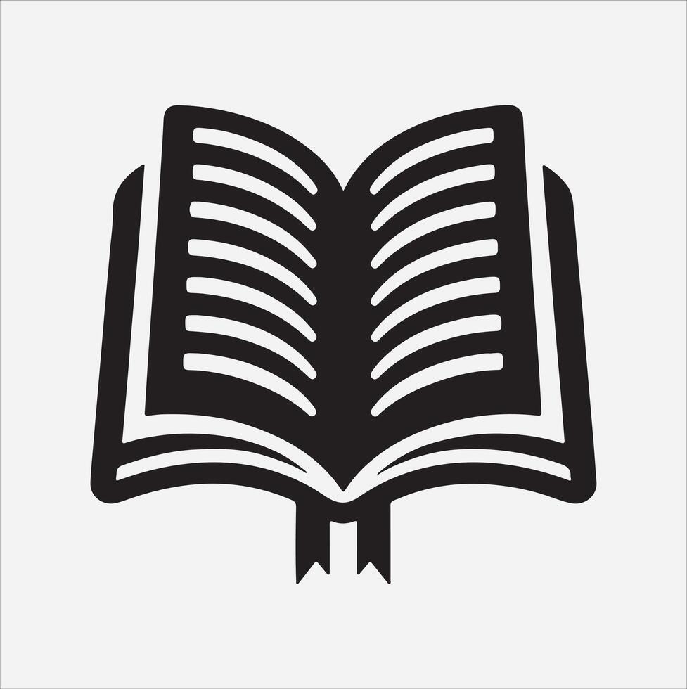 Book Icon silhouette illustration vector