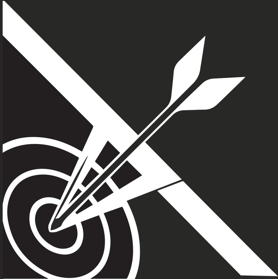 Arrow And Bow silhouette illustration vector