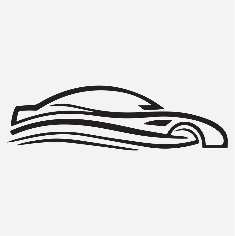 car logotype silhouette illustration, vector
