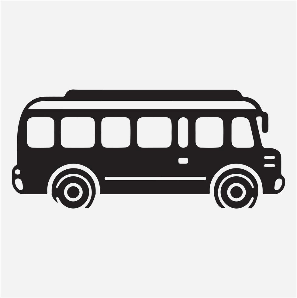 bus silhouette illustration vector