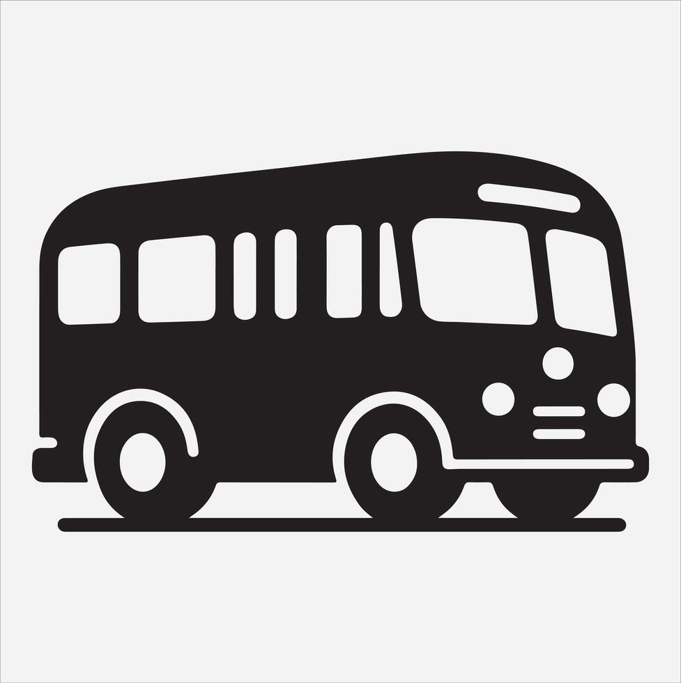bus silhouette illustration vector