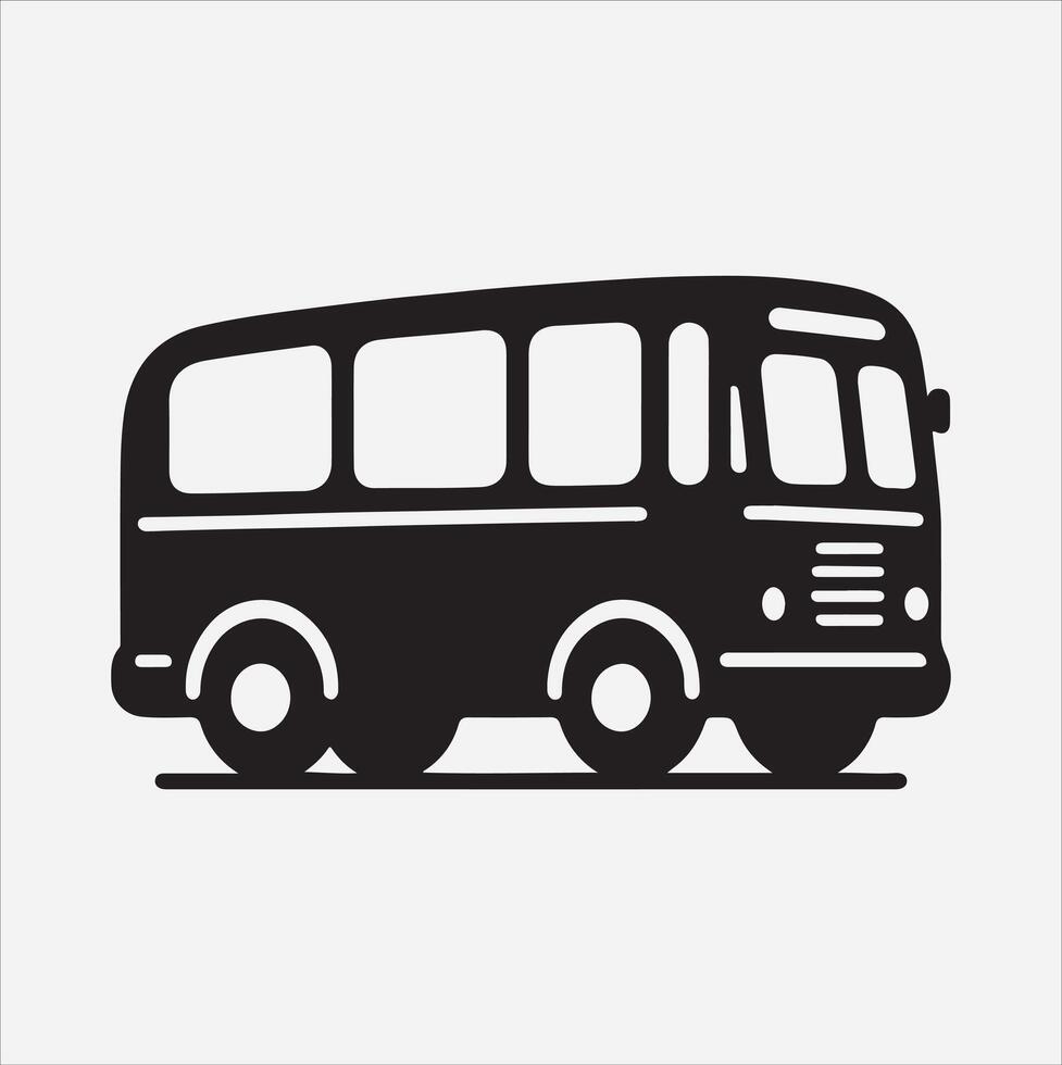 bus silhouette illustration vector