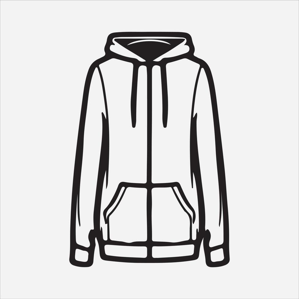 A trendy and fashionable jumper silhouette vector