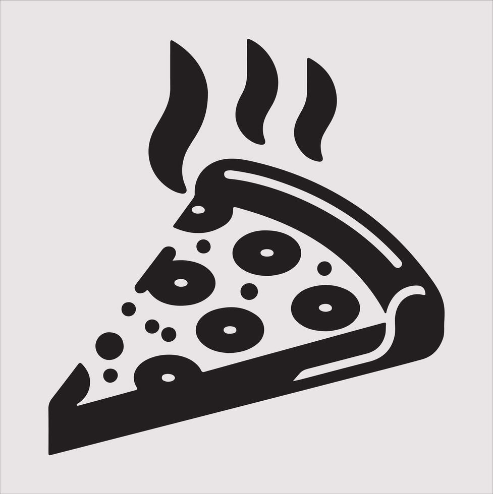 pizza icon silhouette art illustration vector