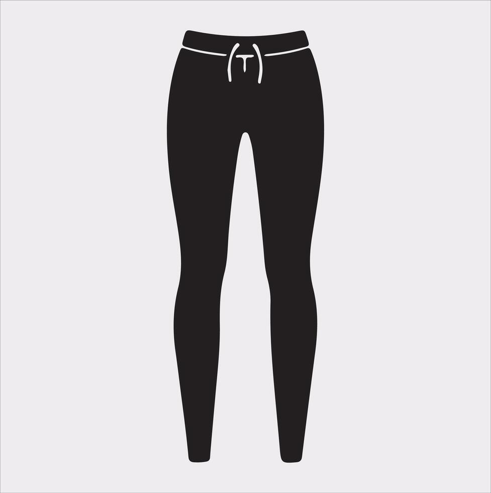 Modern and fashionable pants silhouette on a white background. vector