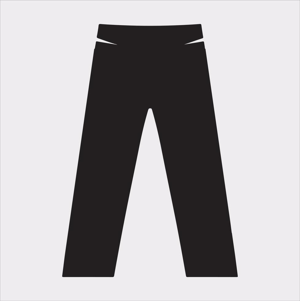 Modern and fashionable pants silhouette on a white background. vector