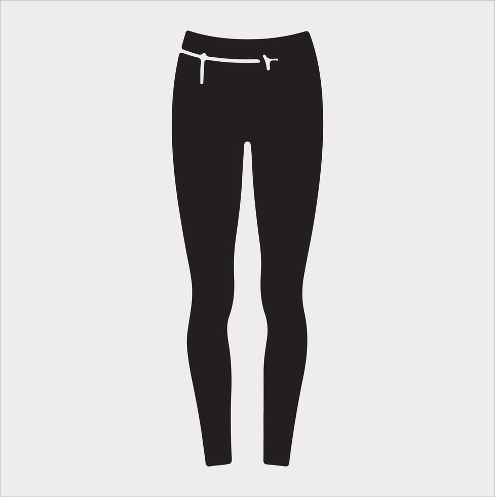 Modern and fashionable pants silhouette on a white background. vector