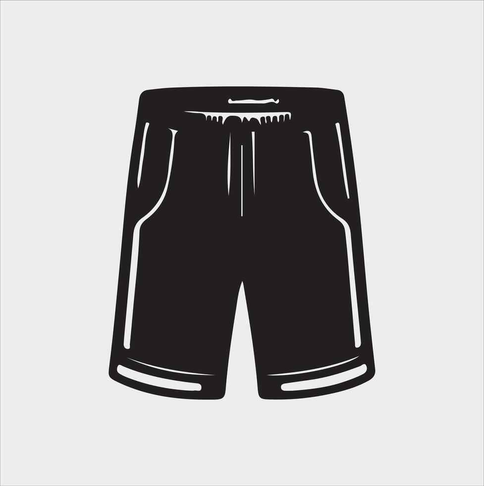 Modern and fashionable pants silhouette on a white background. vector