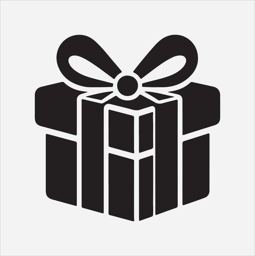 Gift Box Icon silhouette art illustration vector
