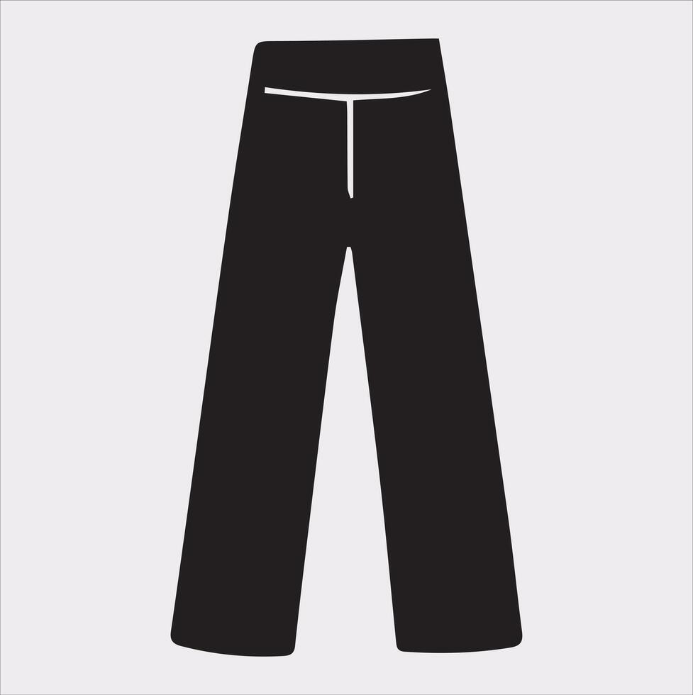 Modern and fashionable pants silhouette on a white background. vector
