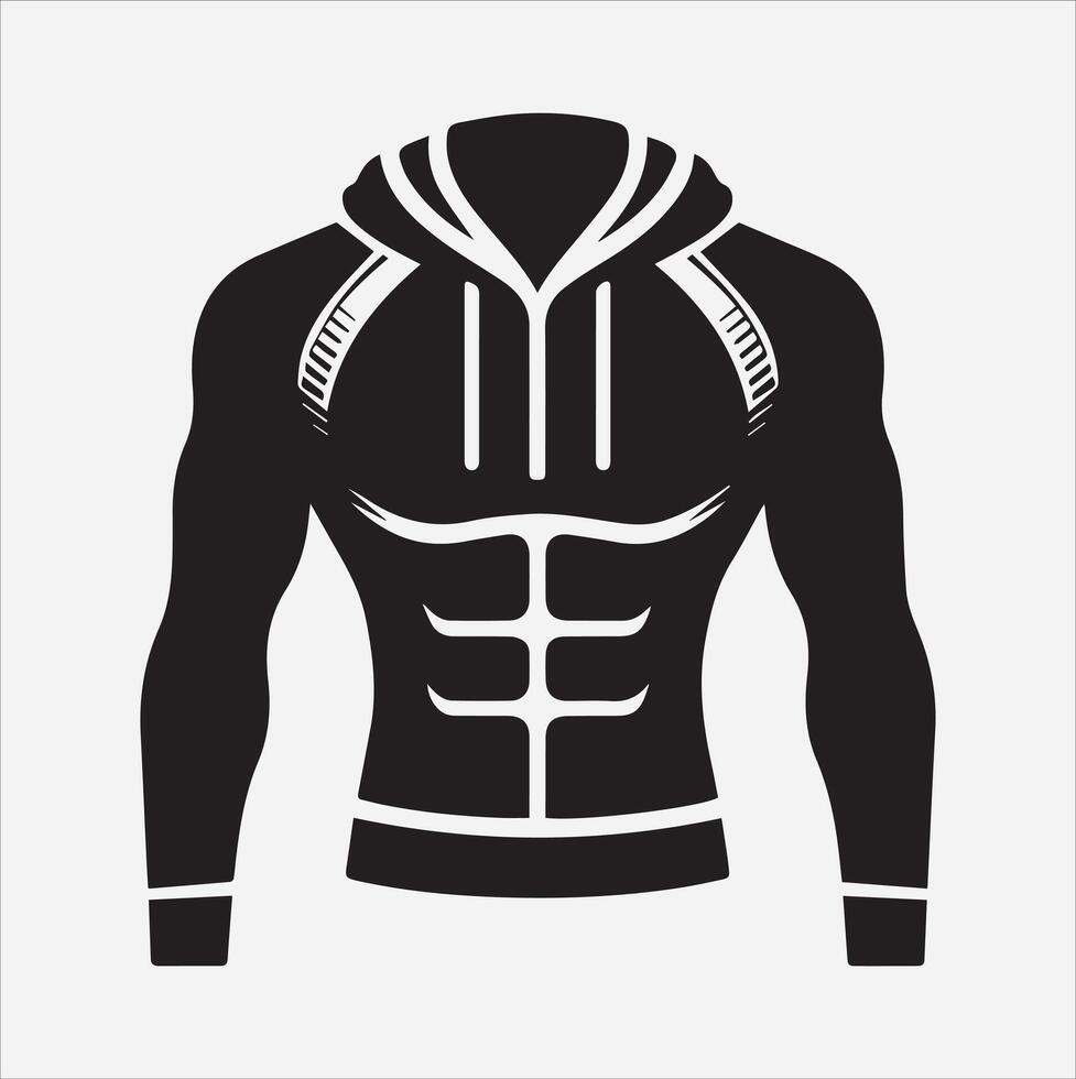 A trendy and fashionable jumper silhouette vector