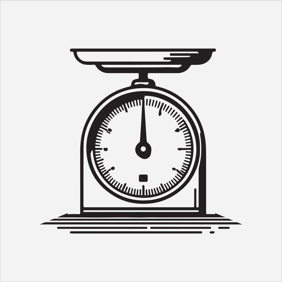 minimal scales silhouette art illustration solid white color background vector