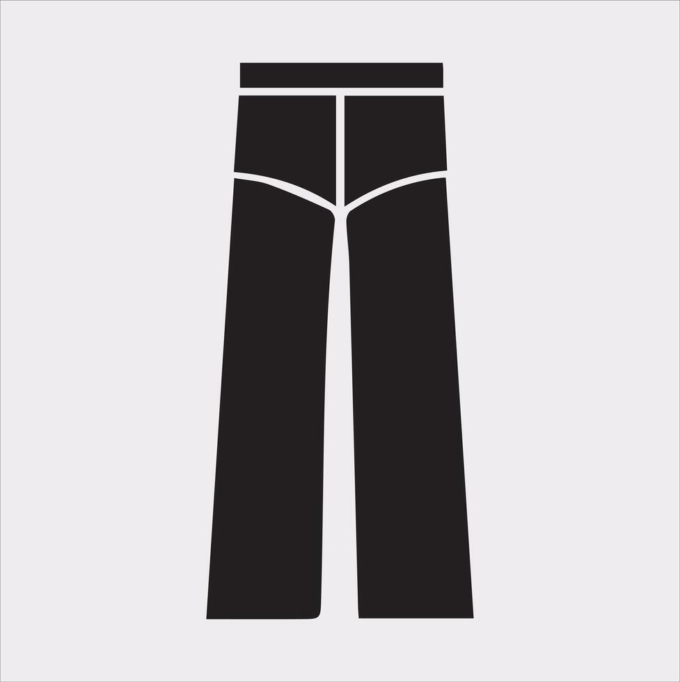 Modern and fashionable pants silhouette on a white background. vector