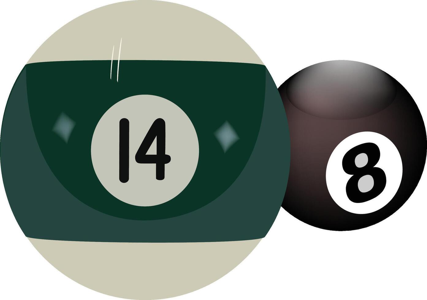bowls bowls numbered for sporting use of the game of billiards- vector