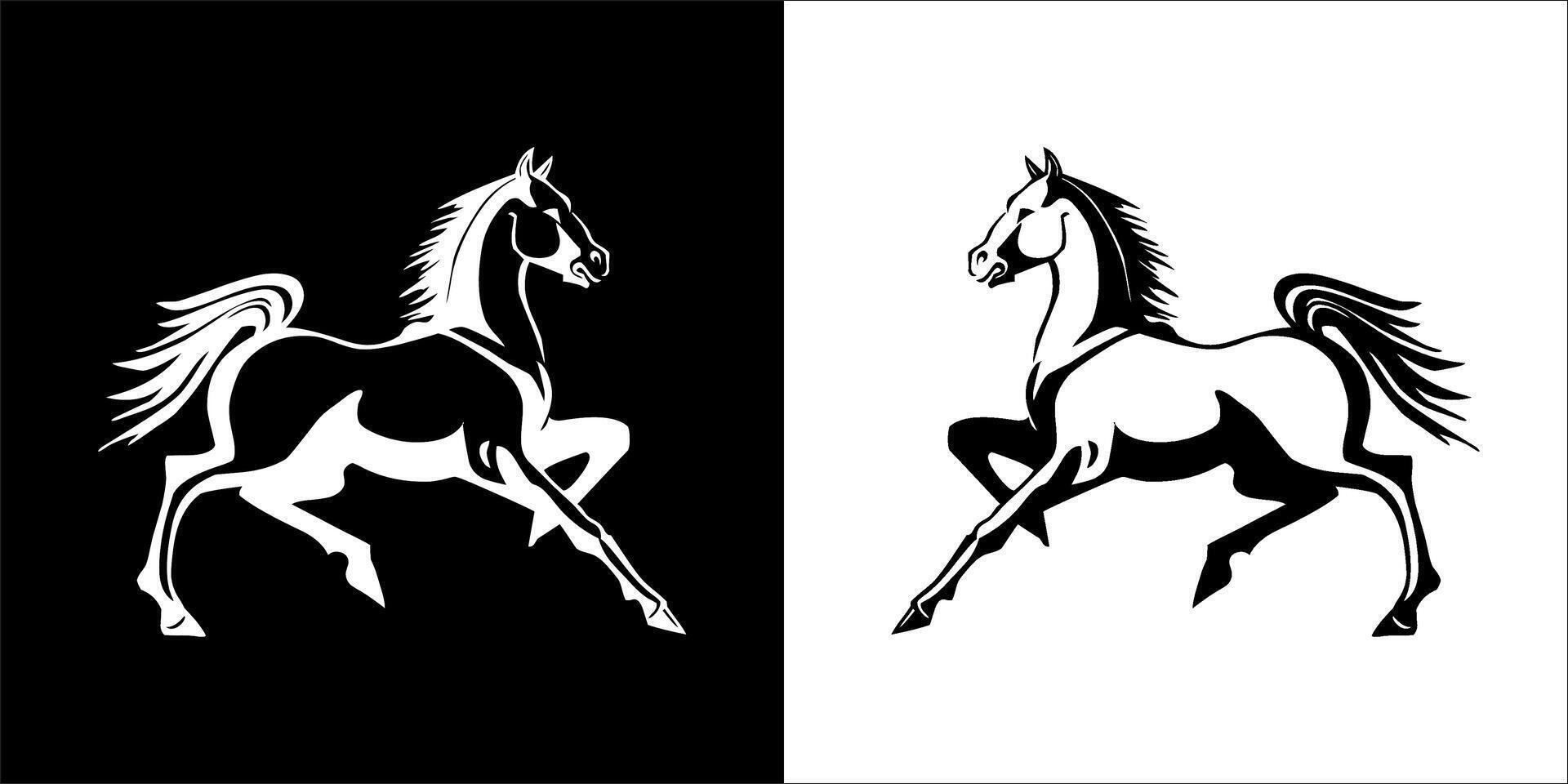 Illustration graphics of horse icon vector