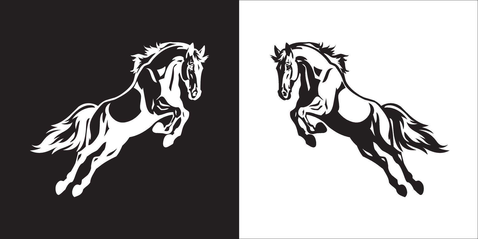 Illustration graphics of horse icon vector