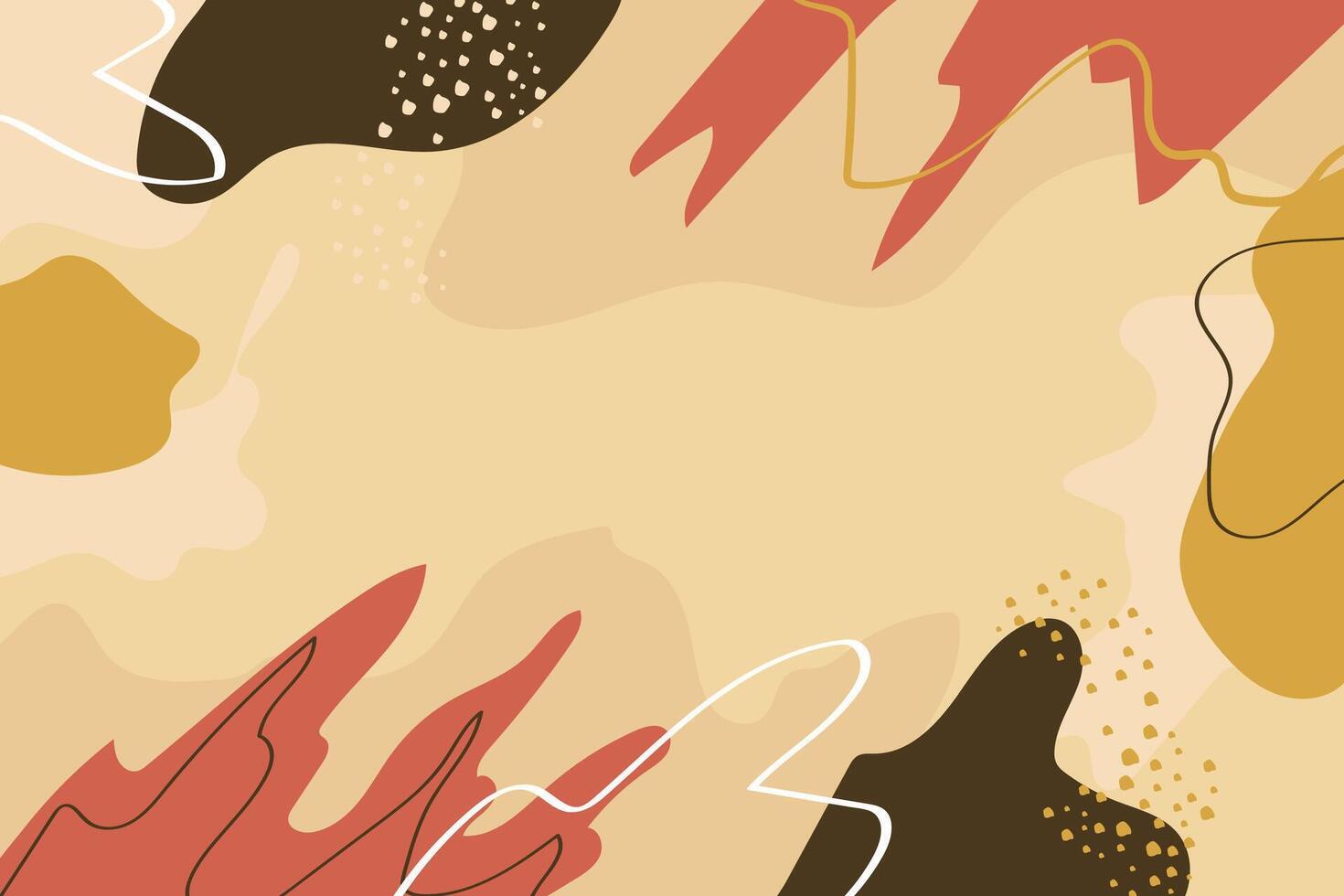 Hand drawn flat abstract terracotta background vector