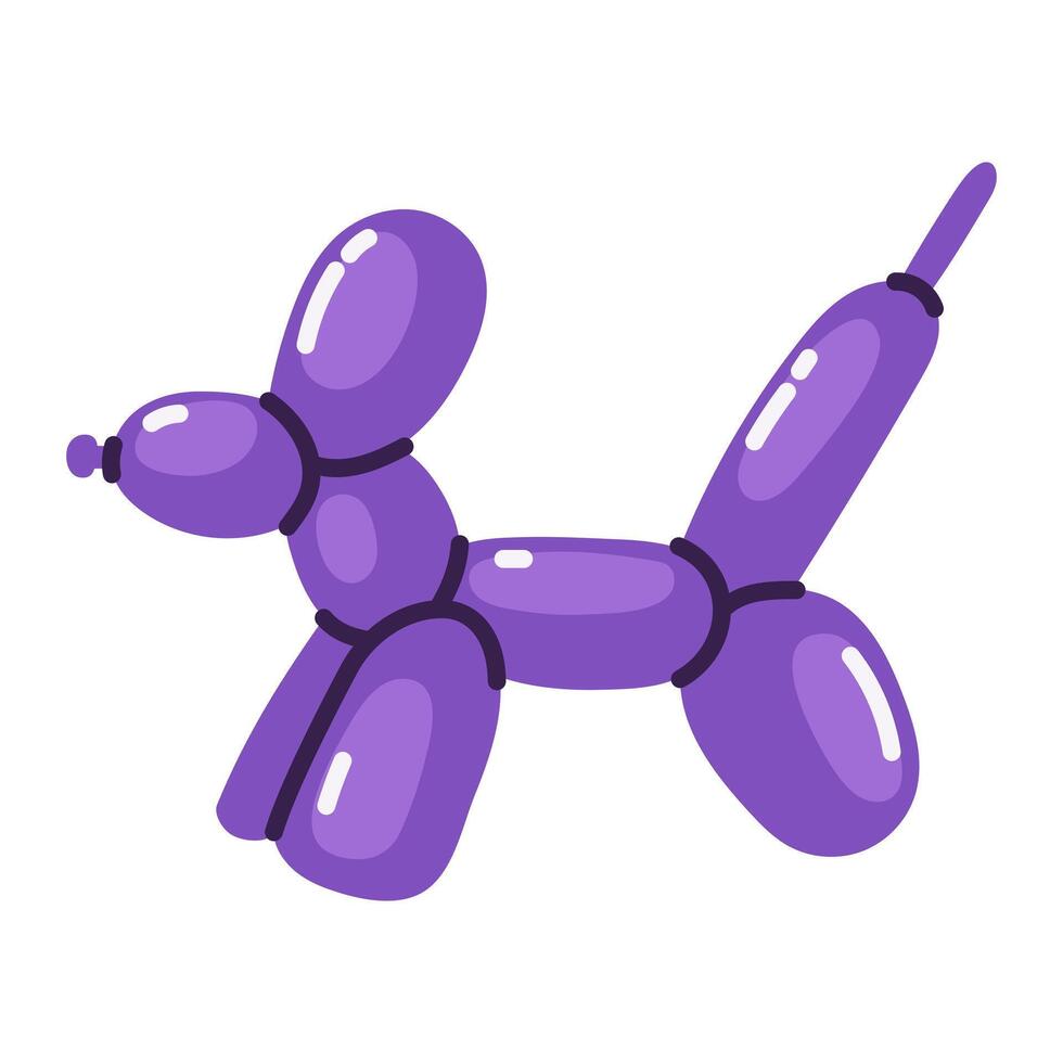 Balloon figurine in the shape of a dog vector
