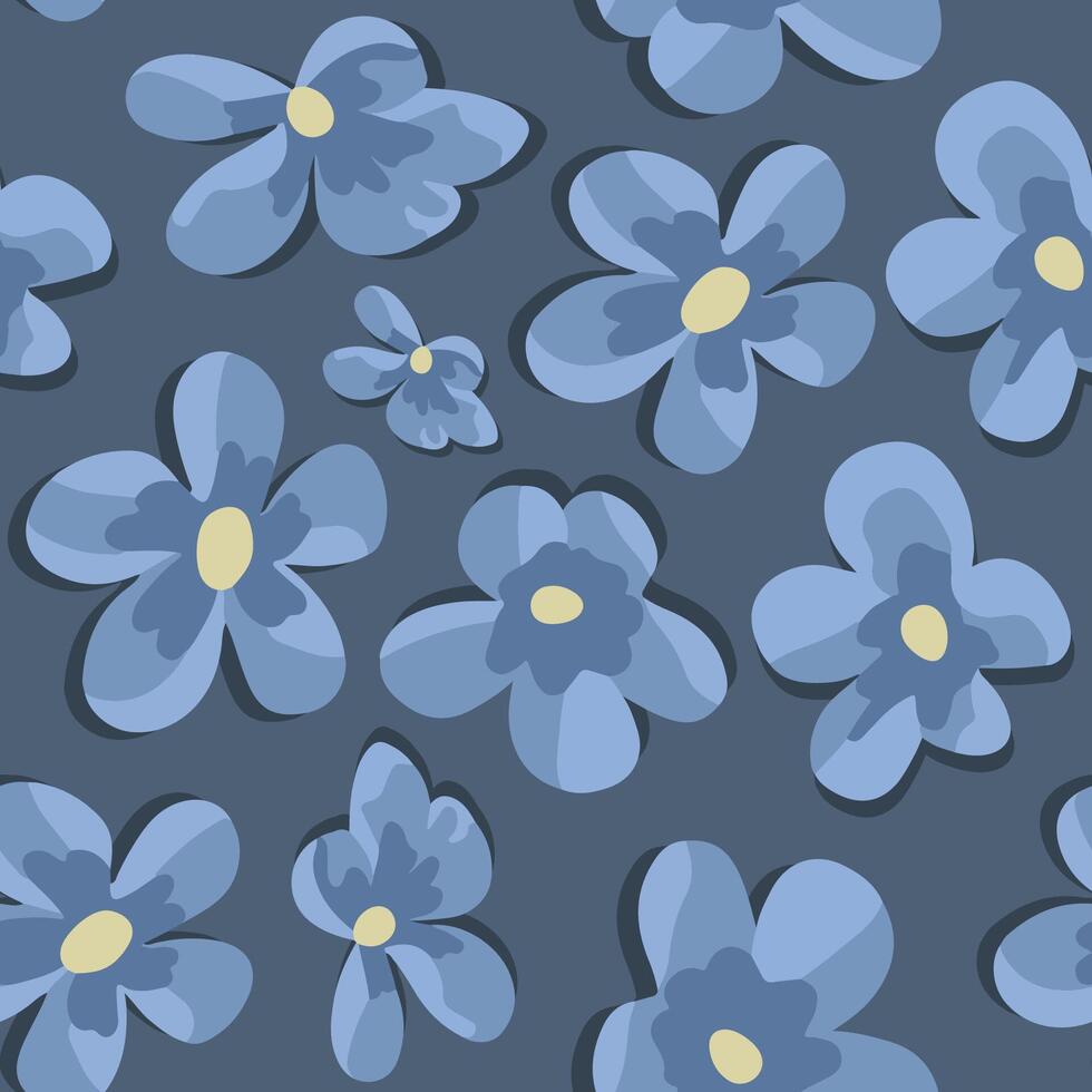 Illustration of pattern with flowers. vector