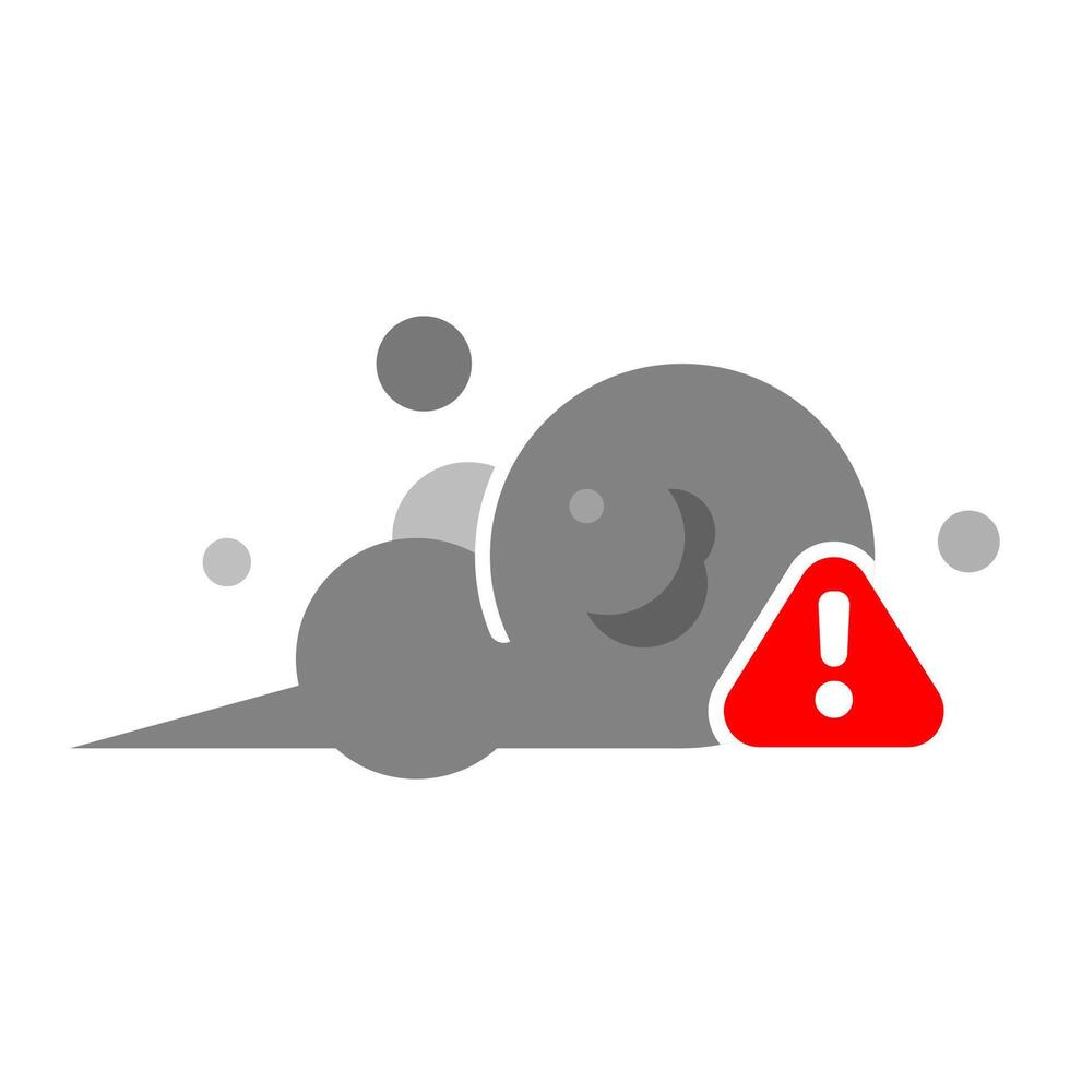 harmful fumes, air pollution, toxic cloud concept illustration flat design. simple modern graphic element for infographic, icon vector