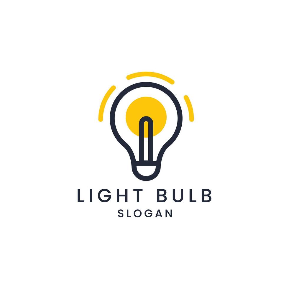 filament lightbulb logo vector