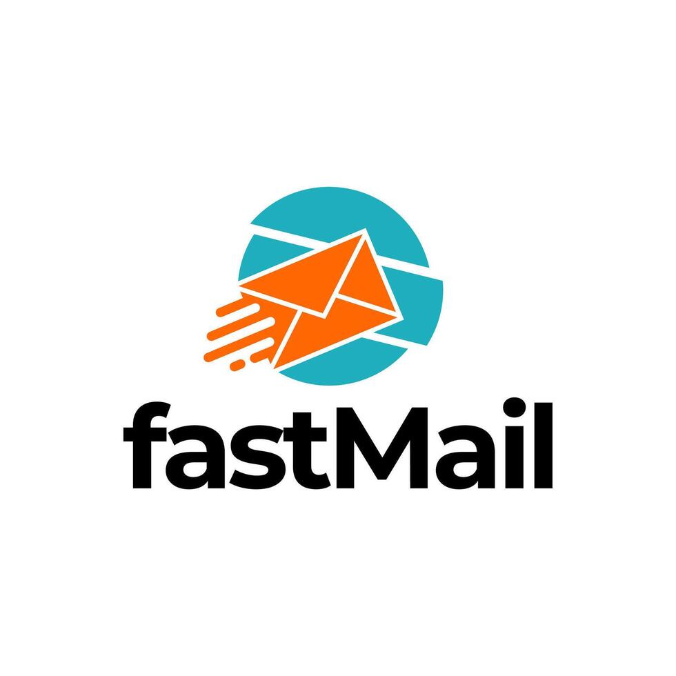 Email Mail Envelope Express Delivery Quick Logo Design vector