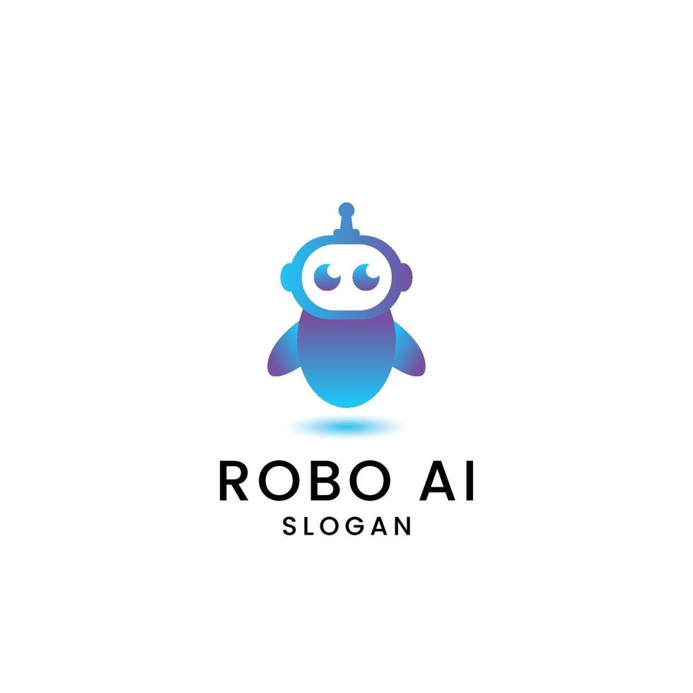 AI robo logo vector