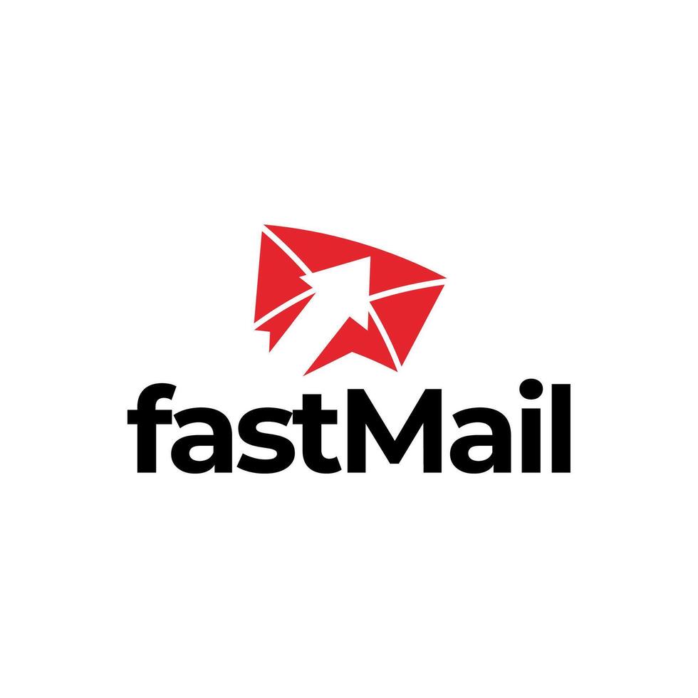 Email Mail Envelope Express Delivery Quick Logo Design vector