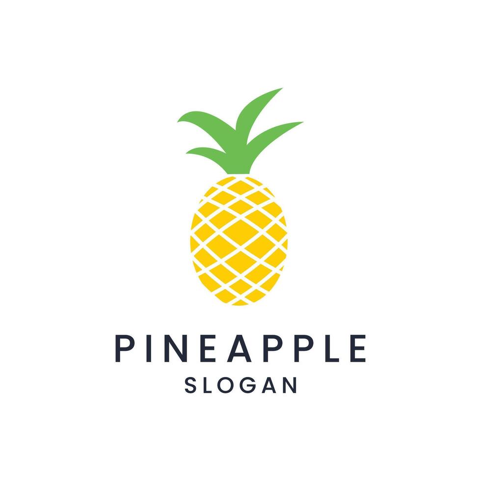 pineapple fruit logo design vector