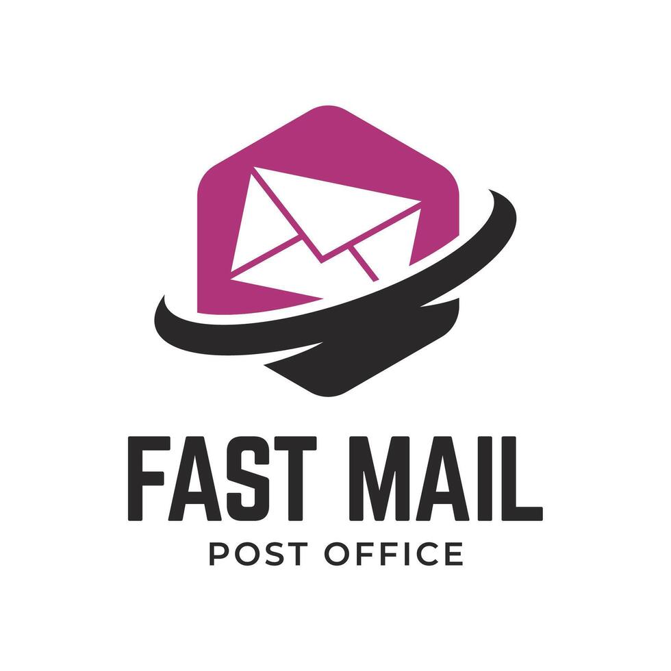 Email Mail Envelope Express Delivery Quick Logo Design vector