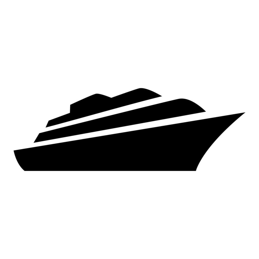 Ship icon . Shipping symbol. Container pictogram, flat sign isolated on white background. vector