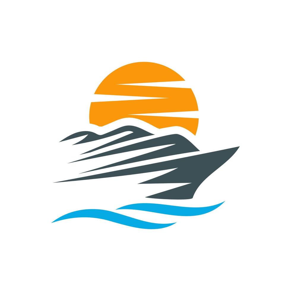 yacht logo abstract template. Boat Logo Design Template Graphic Branding Element. vector