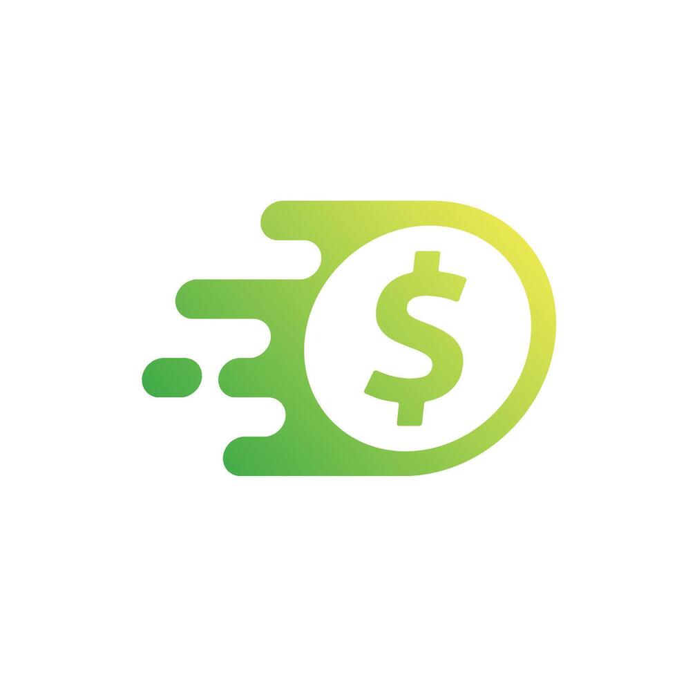 Coin Icon Logo Design Element Illustration. vector