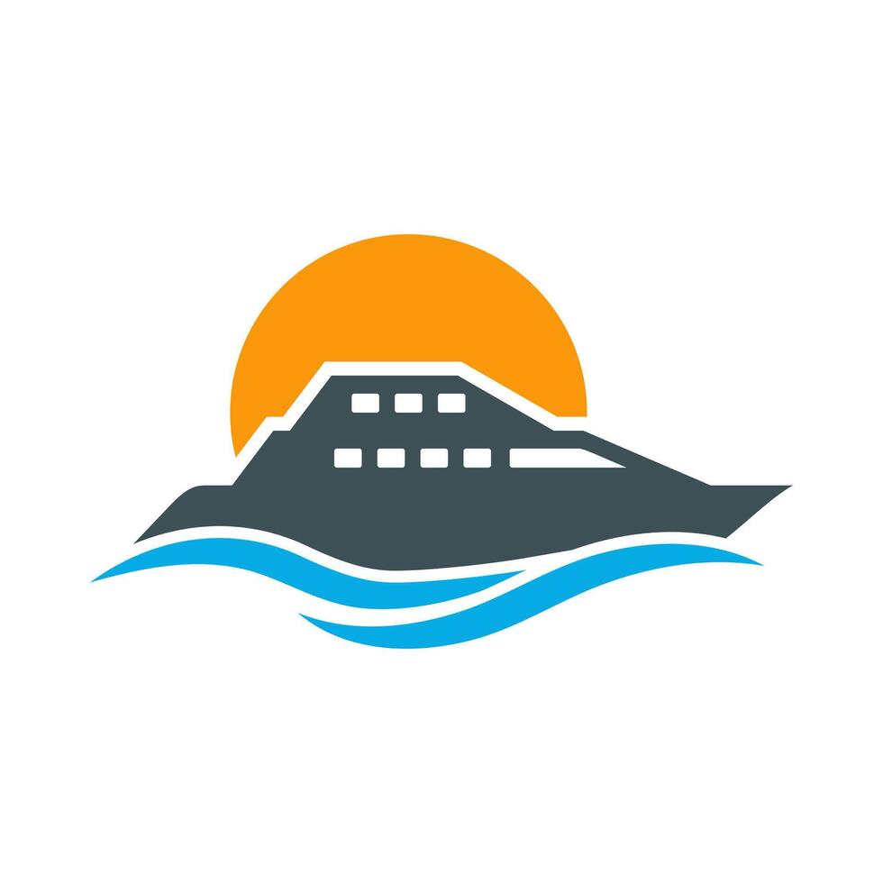 yacht logo abstract template. Boat Logo Design Template Graphic Branding Element. vector