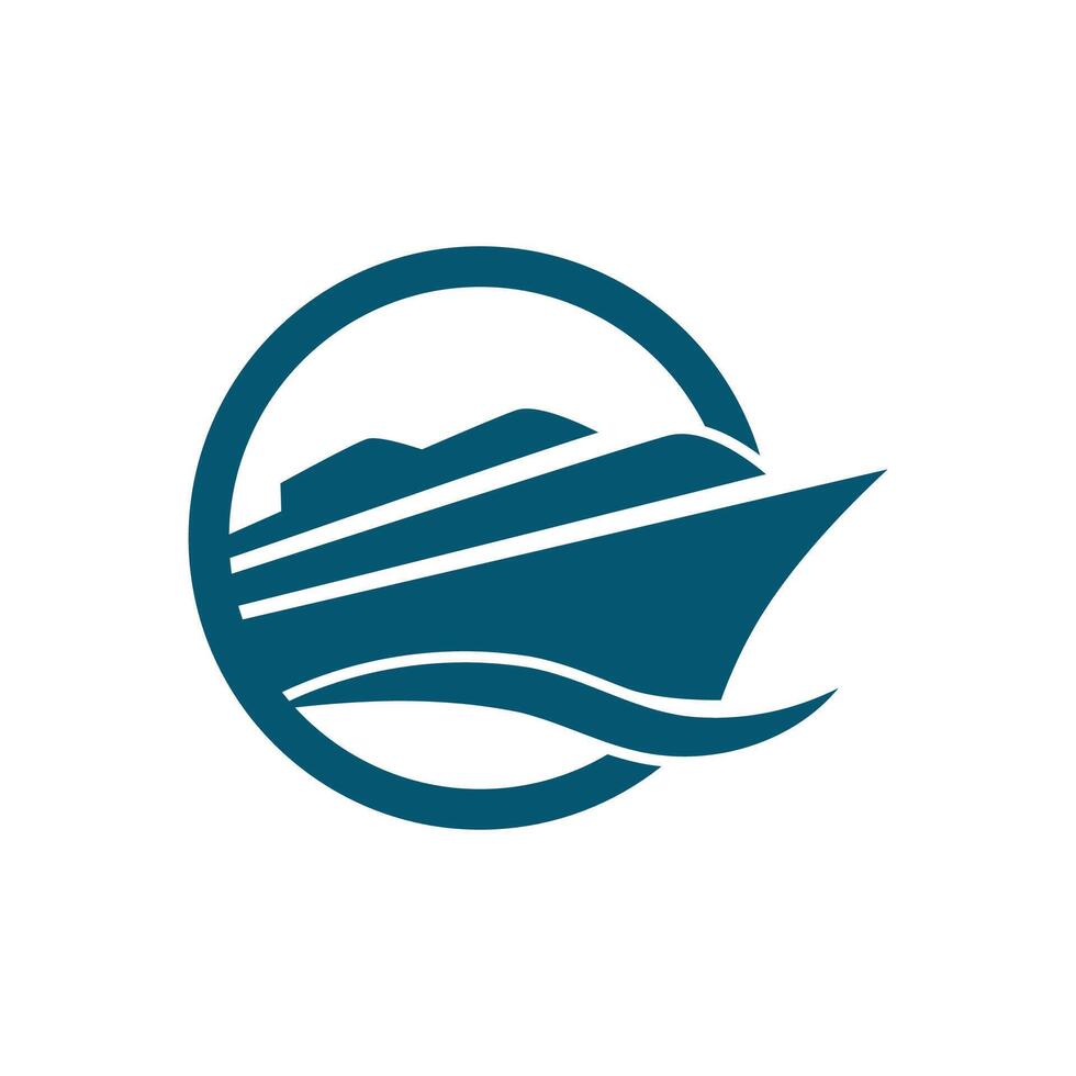 yacht logo abstract template. Boat Logo Design Template Graphic Branding Element. vector