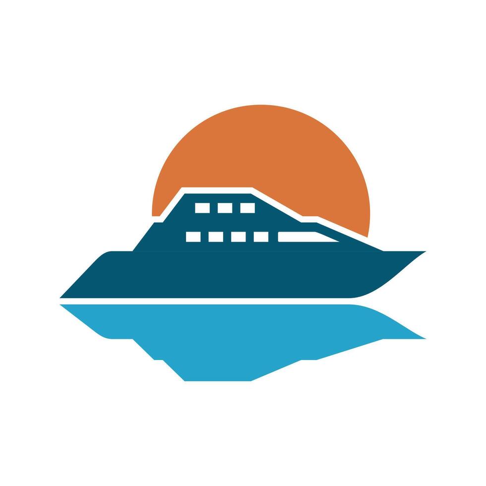 yacht logo abstract template. Boat Logo Design Template Graphic Branding Element. vector