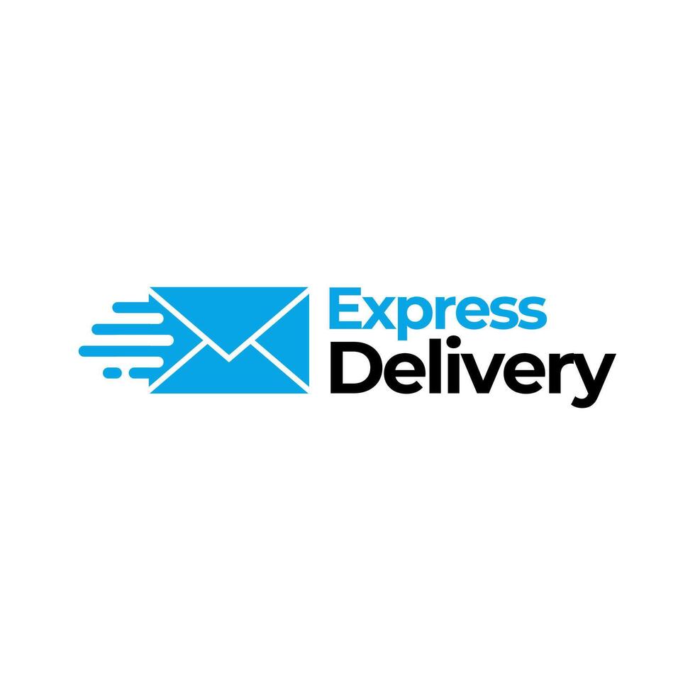 Email Mail Envelope Express Delivery Quick Logo Design vector