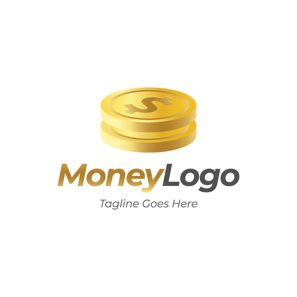 Coin Icon Logo Design Element Illustration. vector