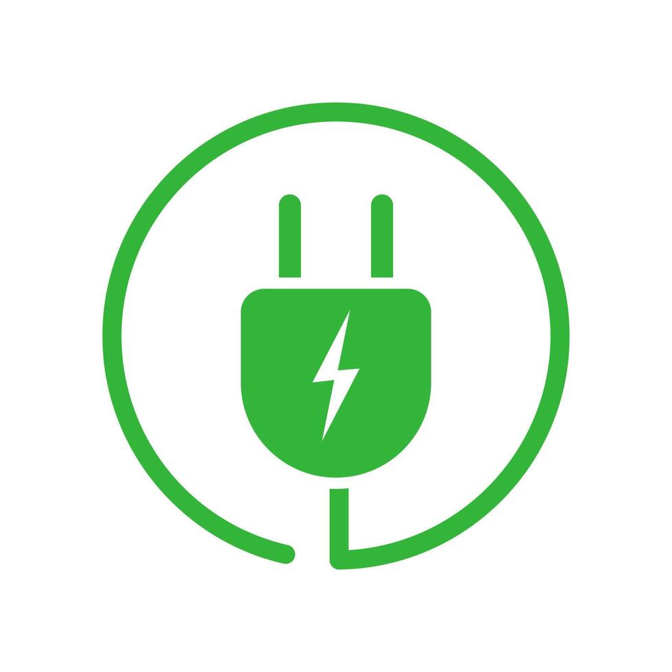 Green Energy Icon. Isolated on A White Background vector