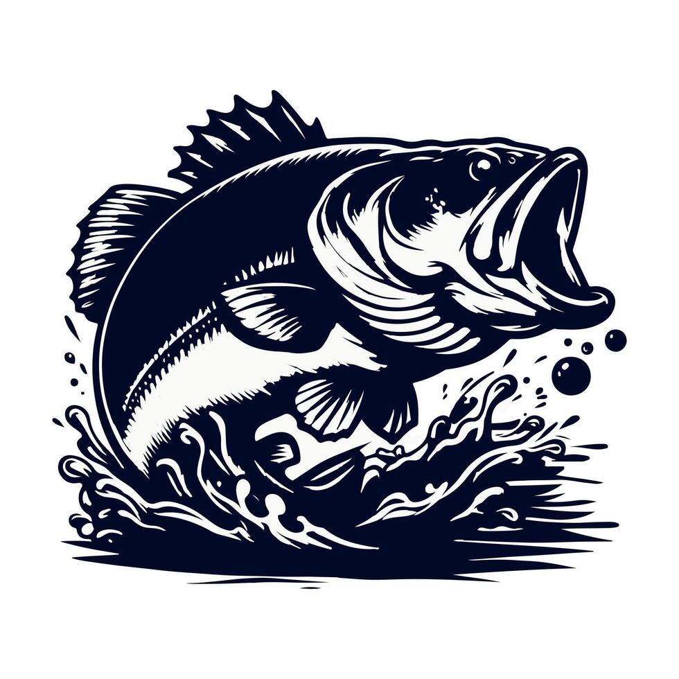 Fishing silhouette Flat design fish,fisherman vector
