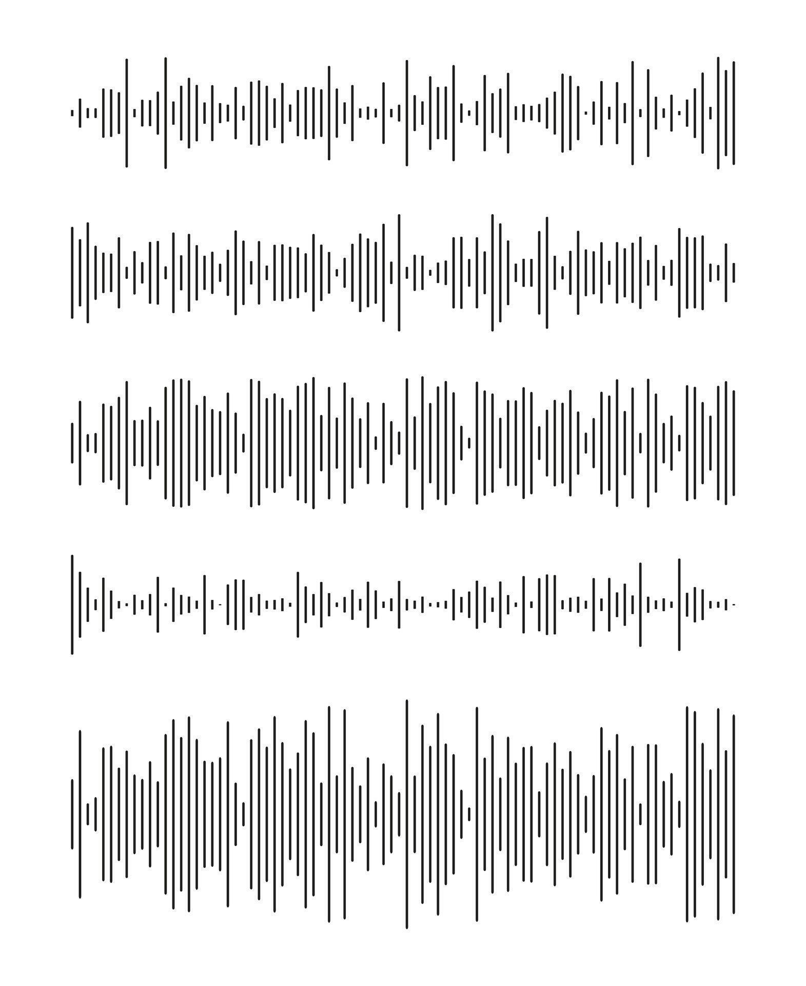 Waveform patterns. Music player or app. Equalizer graphic symbol. Set