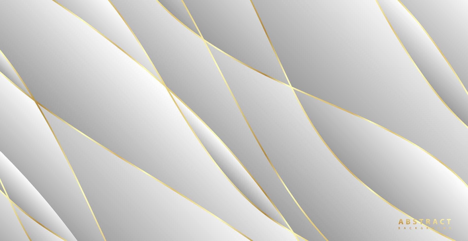 Abstract background with gold waves. Luxury paper cut background, golden pattern, halftone gradients, cover template, geometric shapes, modern minimal banner. 3d illustration. vector