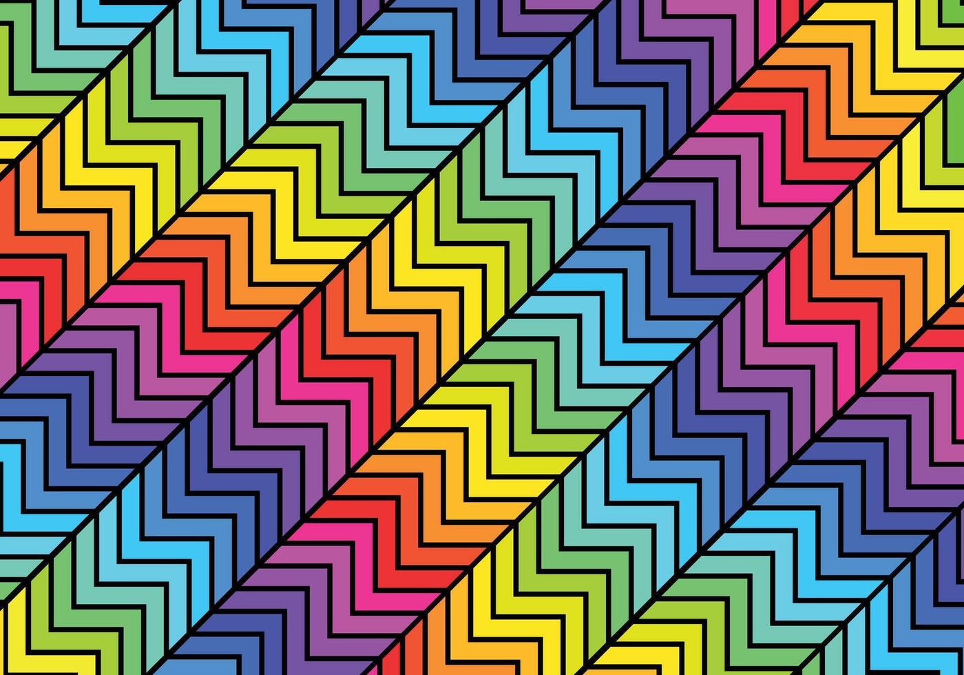 Chevron line multi color diagonal composition. Rainbow color chevron geometric for background design. vector