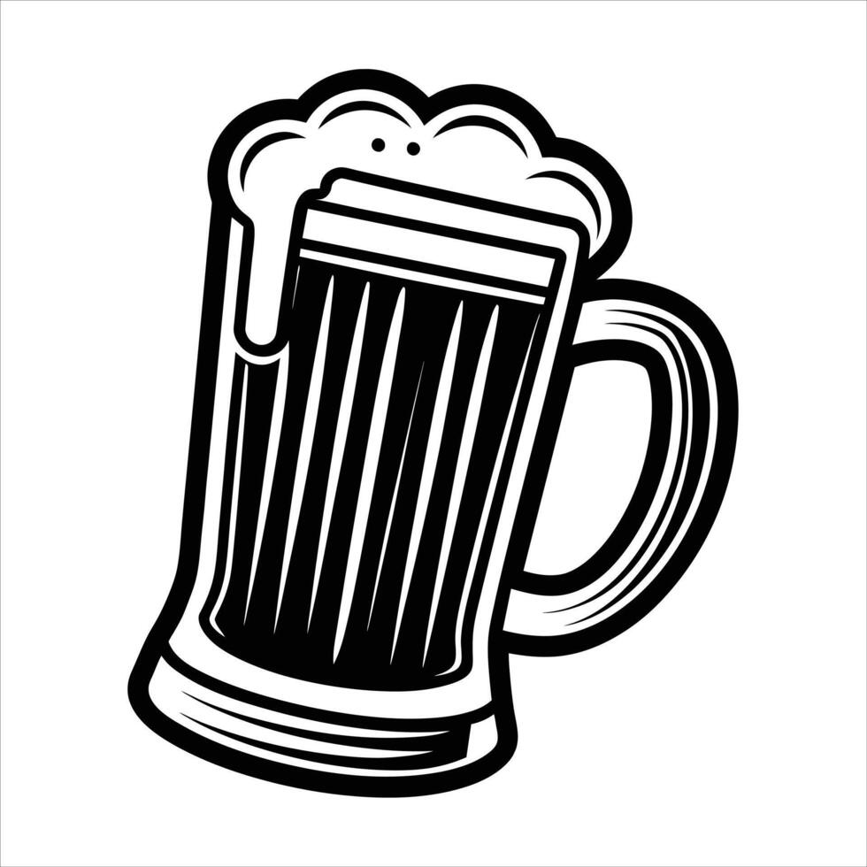 Beer Glass Art and Illustration vector