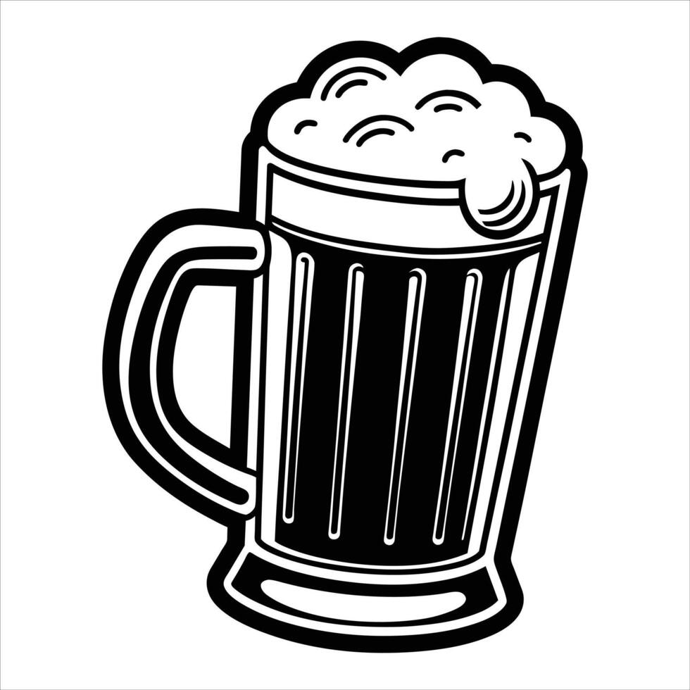 Beer Glass Art and Illustration vector