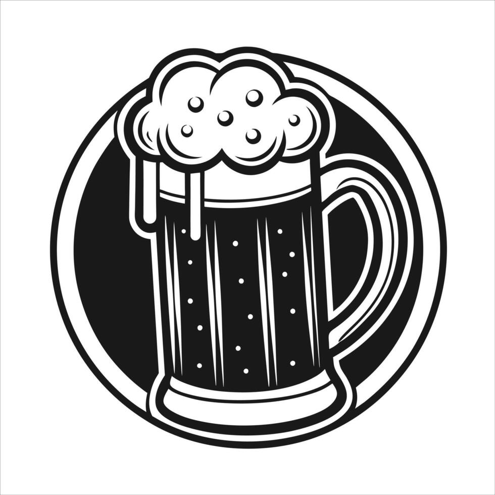 Beer Glass Art and Illustration vector