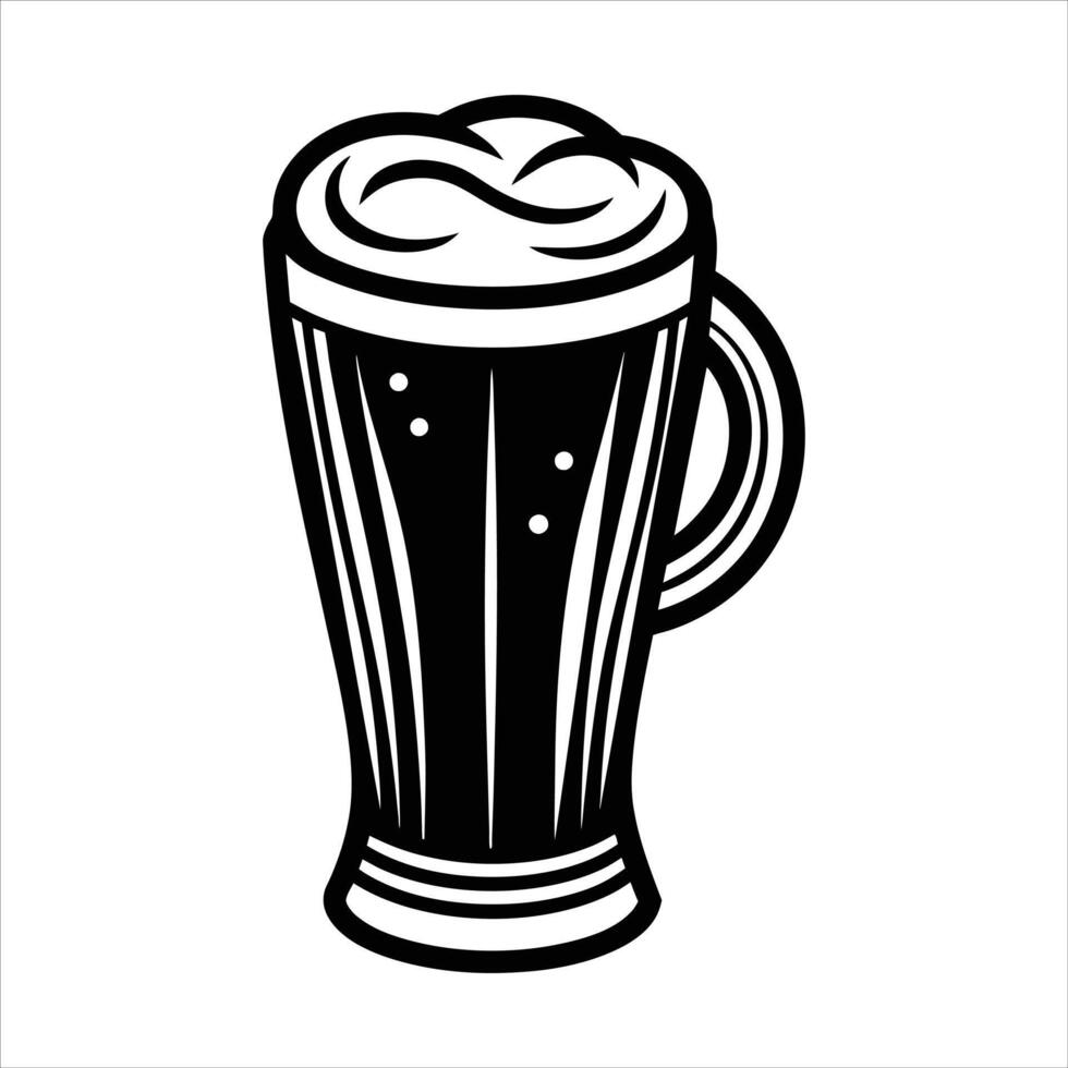 Beer Glass Art and Illustration vector