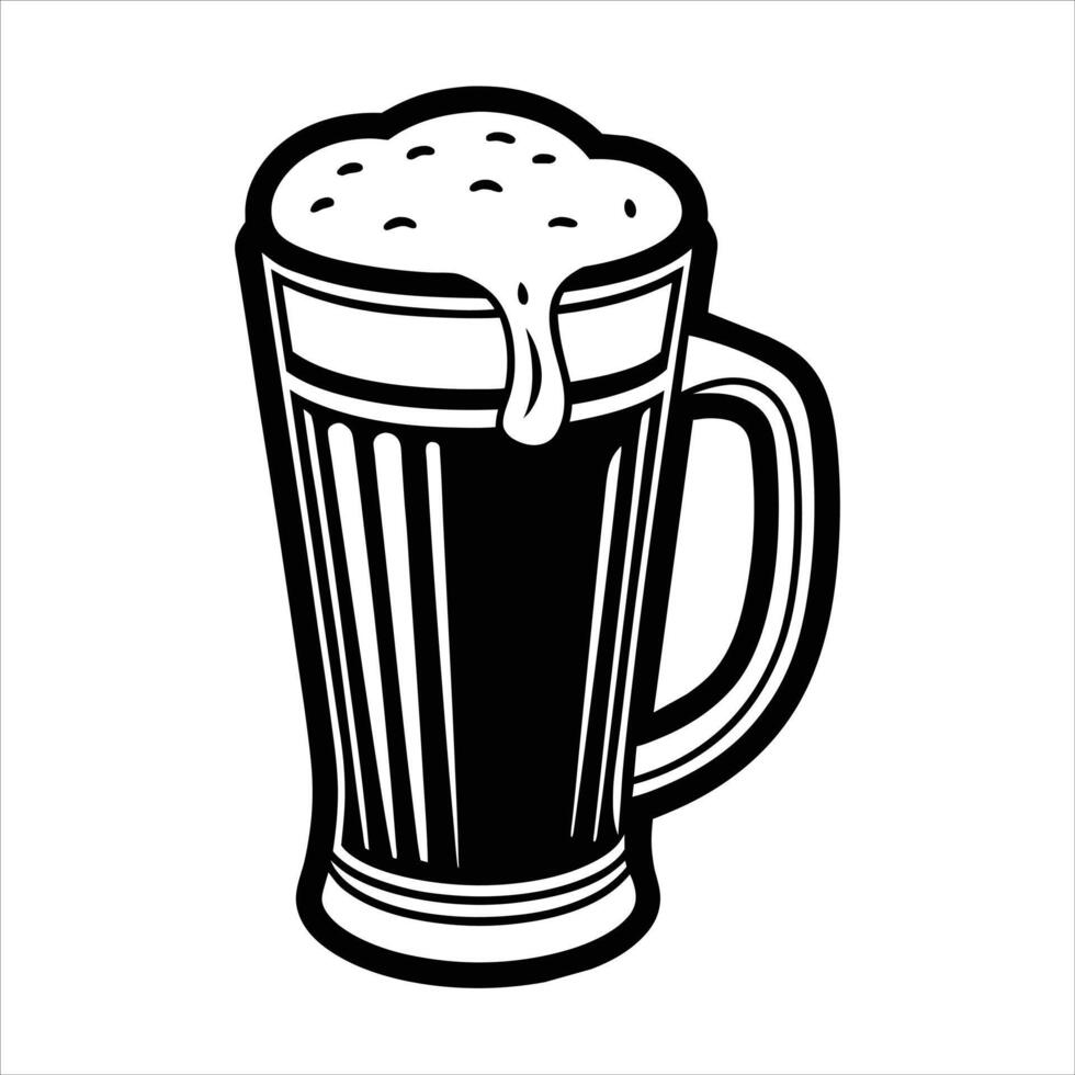 Beer Glass Art and Illustration vector