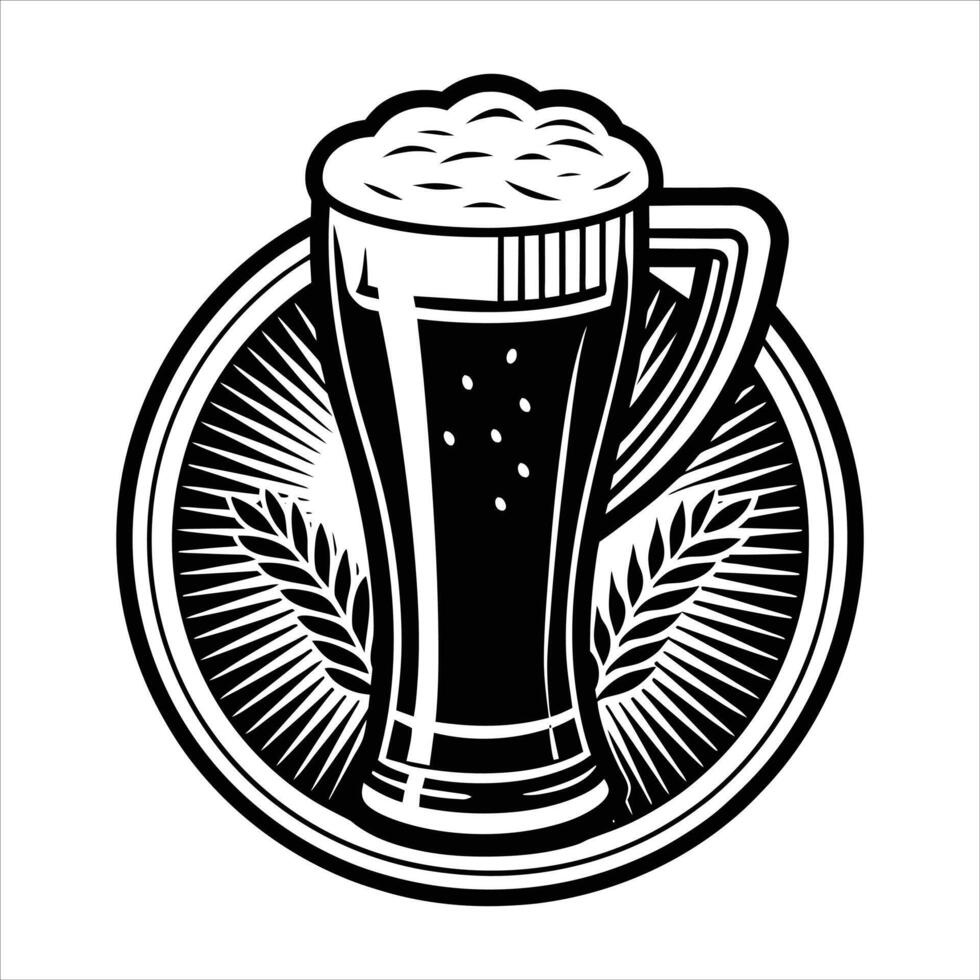 Beer Glass Art and Illustration vector